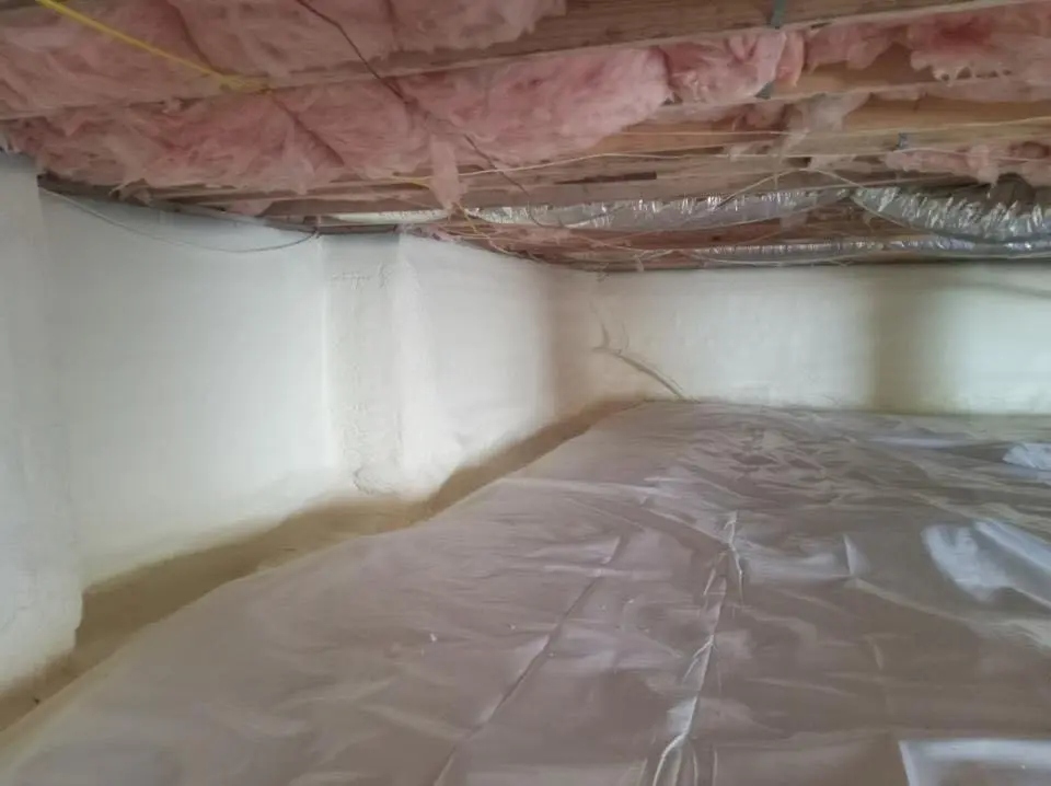 Crawl space encapsulation with closed-cell spray foam for Attic Insulation in Lopatcong