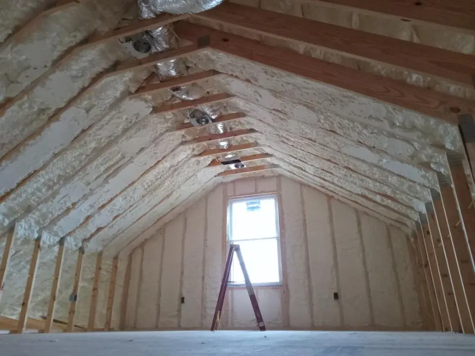 Spray foam roofing application for Crawl Space Insulation project in Lopatcong